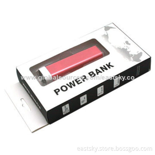 2000mAh Lipstick Power Bank Charger with Intelligent MCU Controller, Stylish and Portable